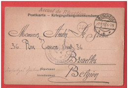 CP Kriegsgefangenensendung  Postkarte  Lager MESCHEDE  30 VII 1917 - Kriegsgefangenschaft