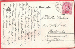 CP HUY  TP ALbert  Obl Fortune  BELGIQUE BELGIE 22  HUY Vers Angleterre ! - Fortune Cancels (1919)