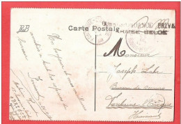 CP BOURG LEOPOLD Franchise Militaire 25 IX 1919 Fontaine L'Evêque (fortune) Griffe Correspondance Privée Armée Belge - Zonder Portkosten