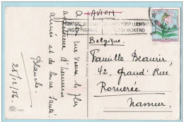 CP - TP 50 C  Belgisch CONGO Belge -26 XII 1956 Avec Griffe Bilingue Rare SURTAXE AERIENNE INSUFFISANTE - Lettres & Documents