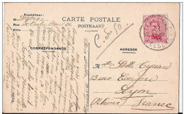 CP  TP 138 Obl Fortune De IXELLES 12 Le 30 VI 19 Vers La France - Fortune Cancels (1919)