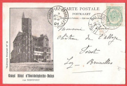 CP  GRAND HOTEL D'OOSTDUINKERKE BAINS Par Nieuport En 1901  - Pas Courant - Oostduinkerke