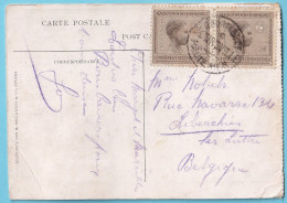 CP  Compagnie Belge Maritime CONGO  TP BUTA Obl 29 IX 1928  Courrier De Haute Mer THYSVILLE  Vers Liberchies - Brieven En Documenten