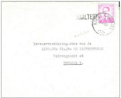 Baudouin Lunettes Sur Devant De Lettre - Griffe HAALTERT - Obl Ambulant KORTRIJK - BRUSSEL 7 IV 65 - Pas Courant - Ambulants