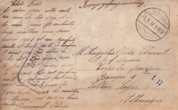 14-18  Carte Photo Bûcheron Bois KRIEGSGEFANGENENSENDUNG Obl LEGLISE 3 I 1917 + Censure NEUFCHÂTEAU - Prigionieri