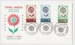 6 FDC EUROPA  CEPT : CYPRUS (1962, 1964, 1965, 1973) - ITALIA  (1957) - GREAT BRITAIN (1960) - 1967