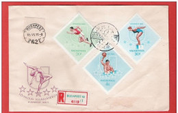 3 L Avec TP SPORTS : Water Polo, Plongeon, Escrime, Tennis, Basket ...Foiskolai Vilagjatekok Budapest  1965 UNIVERSTADE - Andere & Zonder Classificatie