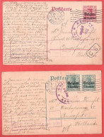 2 EP Obl Bruxelles 1915 Vers AMERSFOORT   HOLLANDE + Censure Aachen + Griffe ! - Prigionieri