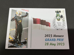 (2 R 2) Formula One - 2023 Monaco Grand Prix - Winner Max Verstappen 28 May 2023) With Formula 1 Stamp - Autres & Non Classés