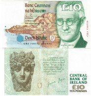 Ireland 10 Pounds 1993 AUNC - Ireland