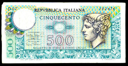 A8 ITALIA    BILLETS DU MONDE   BANKNOTES  500 LIRE 1974 - Other & Unclassified