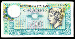 A8 ITALIA    BILLETS DU MONDE   BANKNOTES  500 LIRE 1974 - Autres & Non Classés