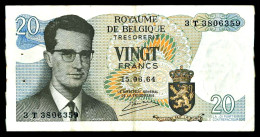 A8 BELGIQUE    BILLETS DU MONDE   BANKNOTES  20 FRANCS 1964 - Other & Unclassified