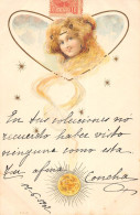 CPA ILLUSTRATEUR ART NOUVEAU E.A.W. CERTAINEMENT KIRCHNER FEMME 1900 Cliché N°1 - Sonstige & Ohne Zuordnung