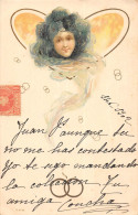 CPA ILLUSTRATEUR ART NOUVEAU E.A.W. CERTAINEMENT KIRCHNER FEMME 1900 Cliché N°5 - Sonstige & Ohne Zuordnung