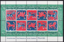 SCHWEDEN SVERIGE [1974] MiNr 0876-85 Block 6 ( **/mnh ) - Blocs-feuillets