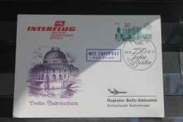 DDR 1987; Ganzsache 750 Jahre Berlin - Interflug; SST - Cartes Postales Privées - Oblitérées