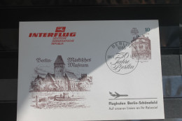 DDR 1987; Ganzsache 750 Jahre Berlin - Interflug; SST - Cartes Postales Privées - Oblitérées