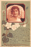 CPA ILLUSTRATEUR ART NOUVEAU 1900 FEMME AUX FLEURS SIGNEE H.T.r. KOCH And BITRIOL DESDEN - Other & Unclassified