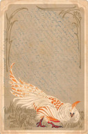 CPA ILLUSTRATEUR ART NOUVEAU 1900 OISEAU DE PARADIS DECORS TYPIQUE 1900 - Sonstige & Ohne Zuordnung