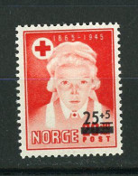 NORVEGE : CROIX ROUGE - Yvert N° 308 ** - Neufs