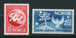 NORVEGE : ANNI. DE L' U.P.U. - Yvert N° 315+316 ** - Unused Stamps