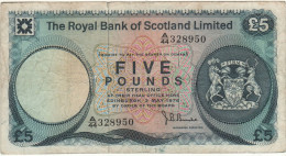 SCOTLAND  5 Pounds The Royal Bank  Of Scotland    P337   ( Dated 3 May 1976  Culzean Castle At Back ) - 5 Pounds