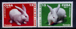 Cuba 2011 / Mammals Rabbits Chinese Lunar New Year MNH Conejos Säugetiere Nuevo Año Chino/ Cu8532  C3-8 - Lapins