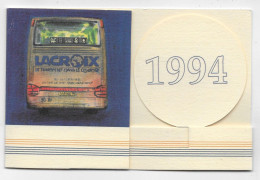 (RECTO / VERSO) AUTOCARS LACROIX A BEAUCHAMP  - CARTE DE VOEUX 1995 - Beauchamp