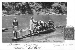 CPA NOUVELLE CALEDONIE PIROGUE CANAQUE - Nouvelle Calédonie