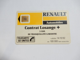 Télécarte 50 U , D148 , Renault Automobile , Cote : 25 Euros , TBE - Ad Uso Privato