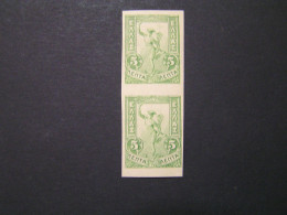 GREECE 1901 Flying Mercury 1λ Imperforate Pair Type II Watermarked MNH. - Nuevos