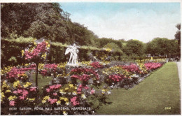 Britain United Kingdom - ROSE GARDEN  Gardens, Harrogate - 1951 VALENTINES CARBO COLOUR - Harrogate