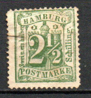 Col33 Allemagne Anciens états Hambourg  N° 16 Oblitéré  : 50,00€ - Hamburg