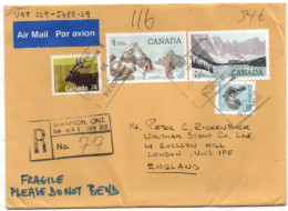 Kanada 1989 Mischfrankatur Luftpost Brief Nach London; Canada Letter Air Mail - Briefe U. Dokumente