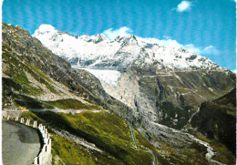 CH - VS - Vue De La Route Du Grimsel Depuis Route De La Furka, Glacier Du Rhône Et Le Galenstock - Circulée Pour Pantin - Lens