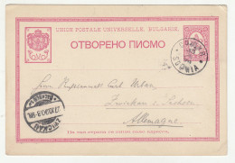 Bulgaria Two Old UPU Postal Stationery Postcard Posted 1890/91 Sofia To Zwickau B230601 - Postcards