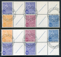 FINLAND 1972 Lion Definitive 1 Mk Booklet Panes Used.  Michel H-Blatt 5-6 - Markenheftchen