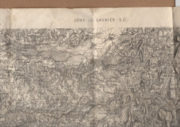 Lons Le Saunier Les Bains   (39 Jura)    Carte état Major 1/80.000 Type 1889   (PPP42542) - Topographical Maps