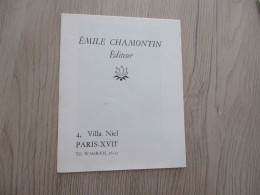 Pub Publicité Emile Chamotin éditeur Paris XVIIème Daphnis Et Cloé Paul Valéry Ovide Marty Règnier - Advertising