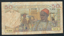 FRENCH WEST AFRICA AOF P39b  50 FRANCS 10.9.1947  FINE - Stati Dell'Africa Occidentale