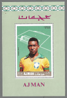 Ajman 1968 Pelé Santos Football Soccer Block Mi. 314 A MNH** - Beroemde Teams