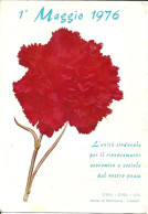 Cartolina CGIL - CISL - UIL, Zona Di Mortara - Robbio, 1° Maggio 1976, Garofano Rosso - Manifestazioni