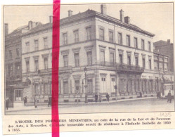 Bruxelles - L'Hotel Des Premiers Ministres - Orig. Knipsel Coupure Tijdschrift Magazine - 1935 - Zonder Classificatie