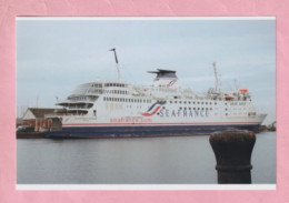 PHOTOGRAPHIE - PORT DE DUNKERQUE - SEAFRANCE   " RENOIR  " (1)  PORT D'ATTACHE : CALAIS - PAQUEBOT - Boats