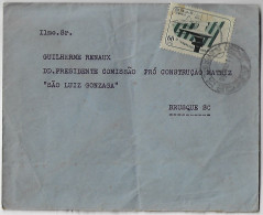 Brazil 1955 Meyer & Co Cover Sent From Florianópolis To Brusque Commemorative Stamp 3rd Brazilian Aeronautics Congress - Brieven En Documenten