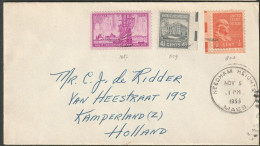 USA 1955 Postal Cover. From Needham Heights To Holland - 1941-60
