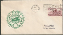 USA 1955 Postal Cover. Michigan State College. From East Lansing - Michigan To New Haven , Connecticut  - 1941-60