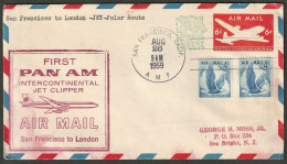 United States - Postal Stationary. JET Polar Route From San Francisco To London. 1959 Airmail. UC14 + 1c. - 1941-60