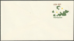 United States - Postal Stationary. 1980 15c Honeybee - Scott U599 Unused ** - 1961-80